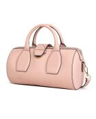 Blassrosa Flola Bowlinghandtasche aus Leder - 29x15x13,5 cm