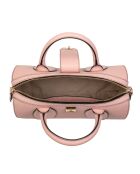 Blassrosa Flola Bowlinghandtasche aus Leder - 29x15x13,5 cm