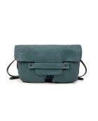 Lisia BU Petrol leren schoudertas - 27x19x4 cm