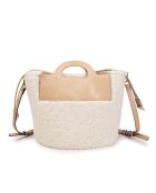 ST Tropez Fur beige Lederhandtasche - 28x25x14 cm