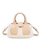 Pikasso Fur beige handtas - 22x12x9 cm
