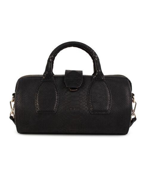 Flola SE Bowlinghandtasche aus schwarzem Leder - 29x15x13,5 cm