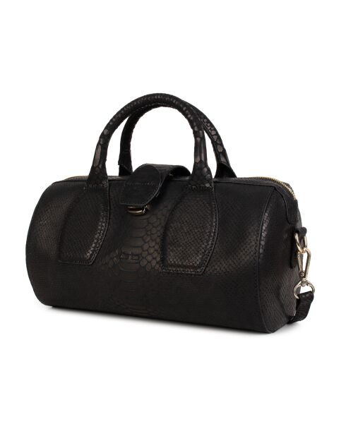 Flola SE Bowlinghandtasche aus schwarzem Leder - 29x15x13,5 cm