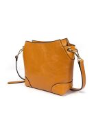 Mustard Tane A Schultertasche aus Leder, 18 x 17 x 8,5 cm