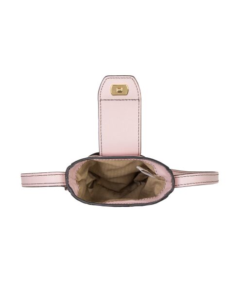 Pochette téléphone en Cuir Fiolaine rose - 11,5x17,5x1,5 cm