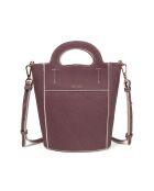 Cannes ZE Handtasche aus lila Leder - 18x22x9,5 cm