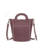 Cannes ZE Handtasche aus lila Leder - 18x22x9,5 cm