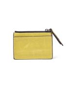 Porte-cartes/Porte-monnaie en Cuir Anyssa A citron - 10,5x7,5 cm