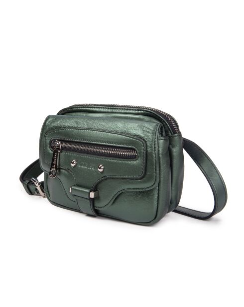 Hena Z jade leren schoudertas - 17,5x10x6 cm