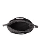 ST Tropez leren handtas zwart bont - 28x25x14 cm