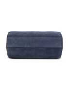 Blauwe Flola V leren bowlinghandtas - 29x15x13,5 cm