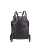 Sac à dos en Cuir Sena Buff noir - 33x35x13 cm