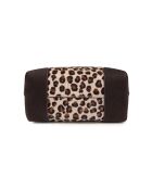 Ecru Tane Fur Leo leren schoudertas - 18x17x8,5 cm