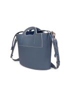 ST Tropez ZE azuurblauwe leren handtas - 28x25x14 cm