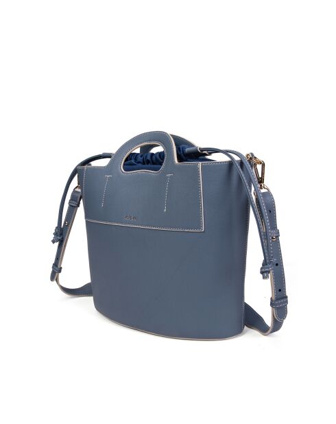 ST Tropez ZE azuurblauwe leren handtas - 28x25x14 cm