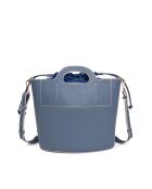 ST Tropez ZE azuurblauwe leren handtas - 28x25x14 cm