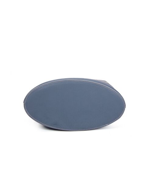 ST Tropez ZE azuurblauwe leren handtas - 28x25x14 cm