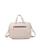 Fiona GL ecru leren boodschappentas - 34x22x13 cm