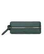 Trousse en Cuir Lea vert sapin - 19x7x4 cm