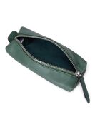 Trousse en Cuir Lea vert sapin - 19x7x4 cm
