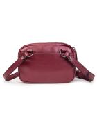 Hena Z karmijnrode leren schoudertas - 17,5x10x6 cm