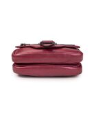 Hena Z karmijnrode leren schoudertas - 17,5x10x6 cm