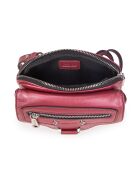 Hena Z karmijnrode leren schoudertas - 17,5x10x6 cm