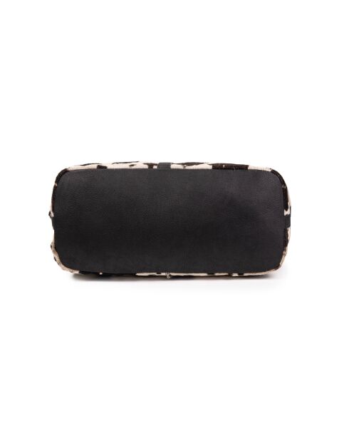 Einkaufstasche Julya aus Kuhfell mit Rindsleder-Print Kuhleder - 34x27x16 cm