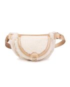 Beige leren heuptas van Ully Fur - 20x12x2,5 cm