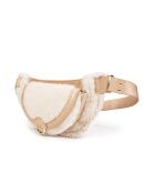 Beige leren heuptas van Ully Fur - 20x12x2,5 cm