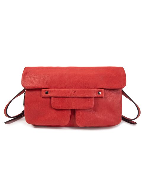 Lisia VC rode leren schoudertas - 27x19x4 cm