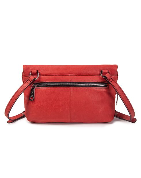 Lisia VC rode leren schoudertas - 27x19x4 cm