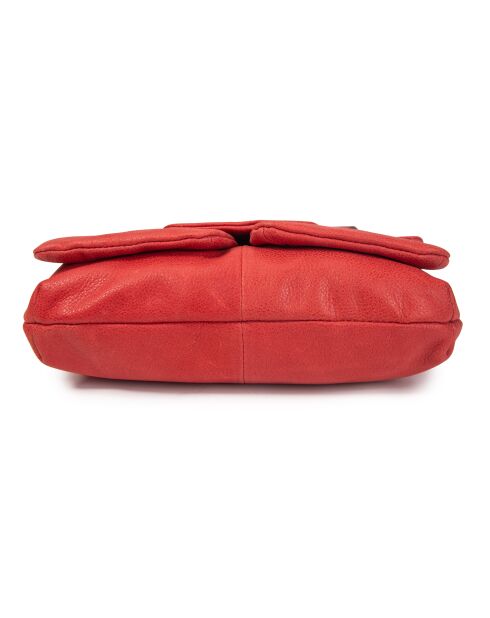 Lisia VC rode leren schoudertas - 27x19x4 cm
