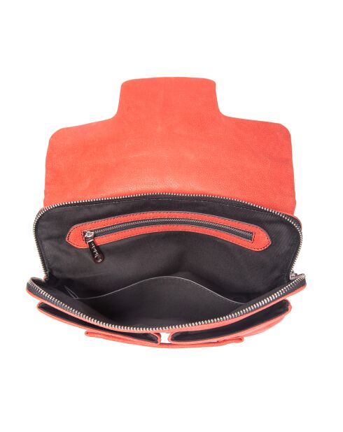 Lisia VC rode leren schoudertas - 27x19x4 cm