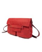 Lisia VC rode leren schoudertas - 27x19x4 cm