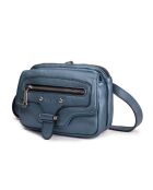 Bandolera Hena Z de piel acqua - 17,5x10x6 cm