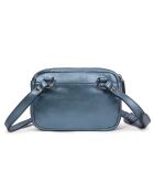 Bandolera Hena Z de piel acqua - 17,5x10x6 cm