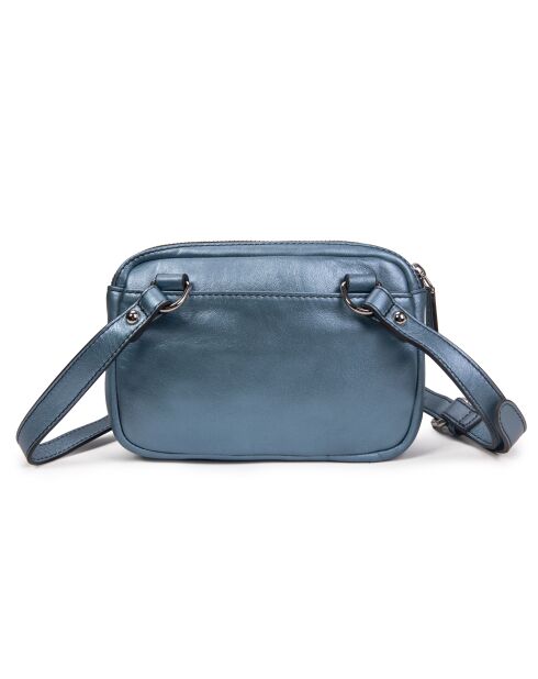 Hena Z acqua leren schoudertas - 17,5x10x6 cm