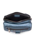 Bandolera Hena Z de piel acqua - 17,5x10x6 cm