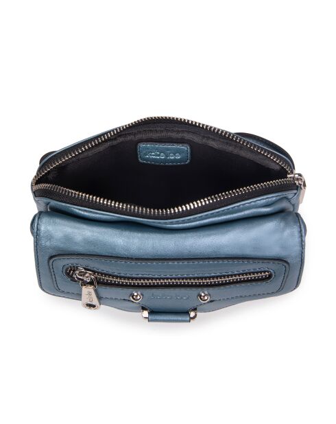 Hena Z acqua leren schoudertas - 17,5x10x6 cm