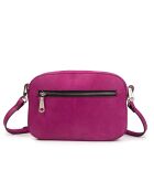 Renee VC Schultertasche aus fuchsiafarbenem Leder - 23x14x8 cm
