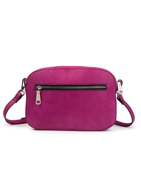 Renee VC fuchsia leren schoudertas - 23x14x8 cm