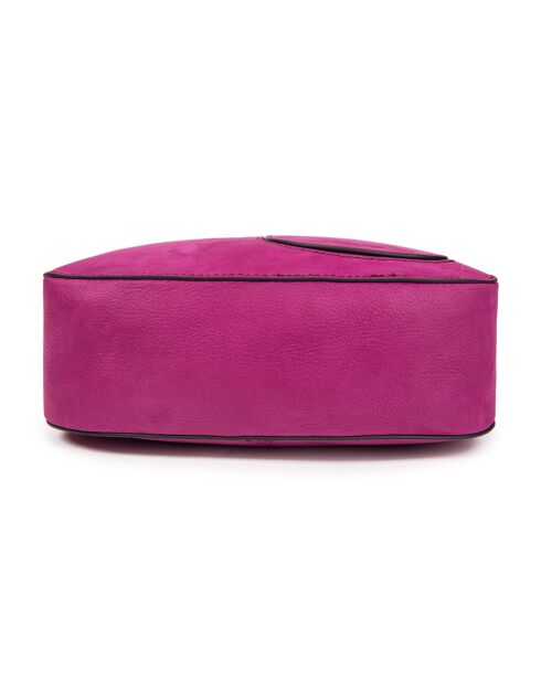 Renee VC fuchsia leren schoudertas - 23x14x8 cm