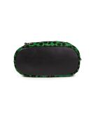 Mini-Schultertasche Kacy aus Leder in Leo-Design, 17 x 17,5 x 8 cm, Grün