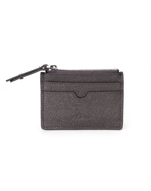 Porte-cartes et Porte-monnaie en Cuir Anyssa SA silver - 10,5x7,5x0,2 cm