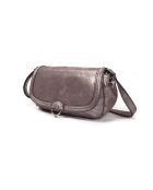 New Ully Schultertasche aus grauem Glitzerleder - 25x13x9 cm