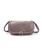 New Ully Schultertasche aus grauem Glitzerleder - 25x13x9 cm