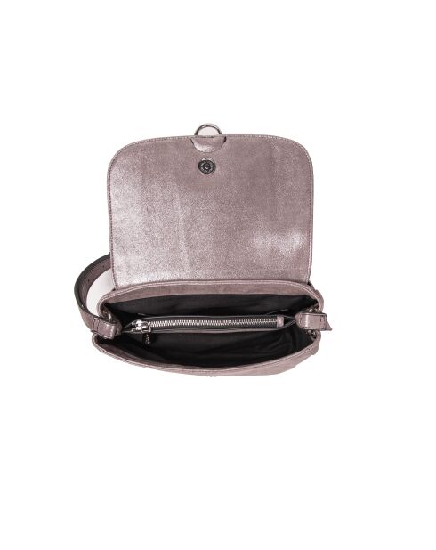 New Ully Schultertasche aus grauem Glitzerleder - 25x13x9 cm