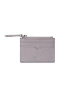 Porte-cartes/Porte-monnaie en Cuir Anyssa SA gris clair - 10,5x7,5x0,2 cm