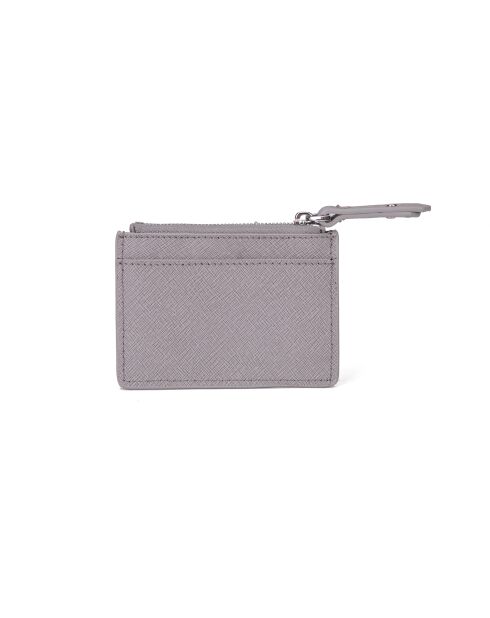Porte-cartes/Porte-monnaie en Cuir Anyssa SA gris clair - 10,5x7,5x0,2 cm